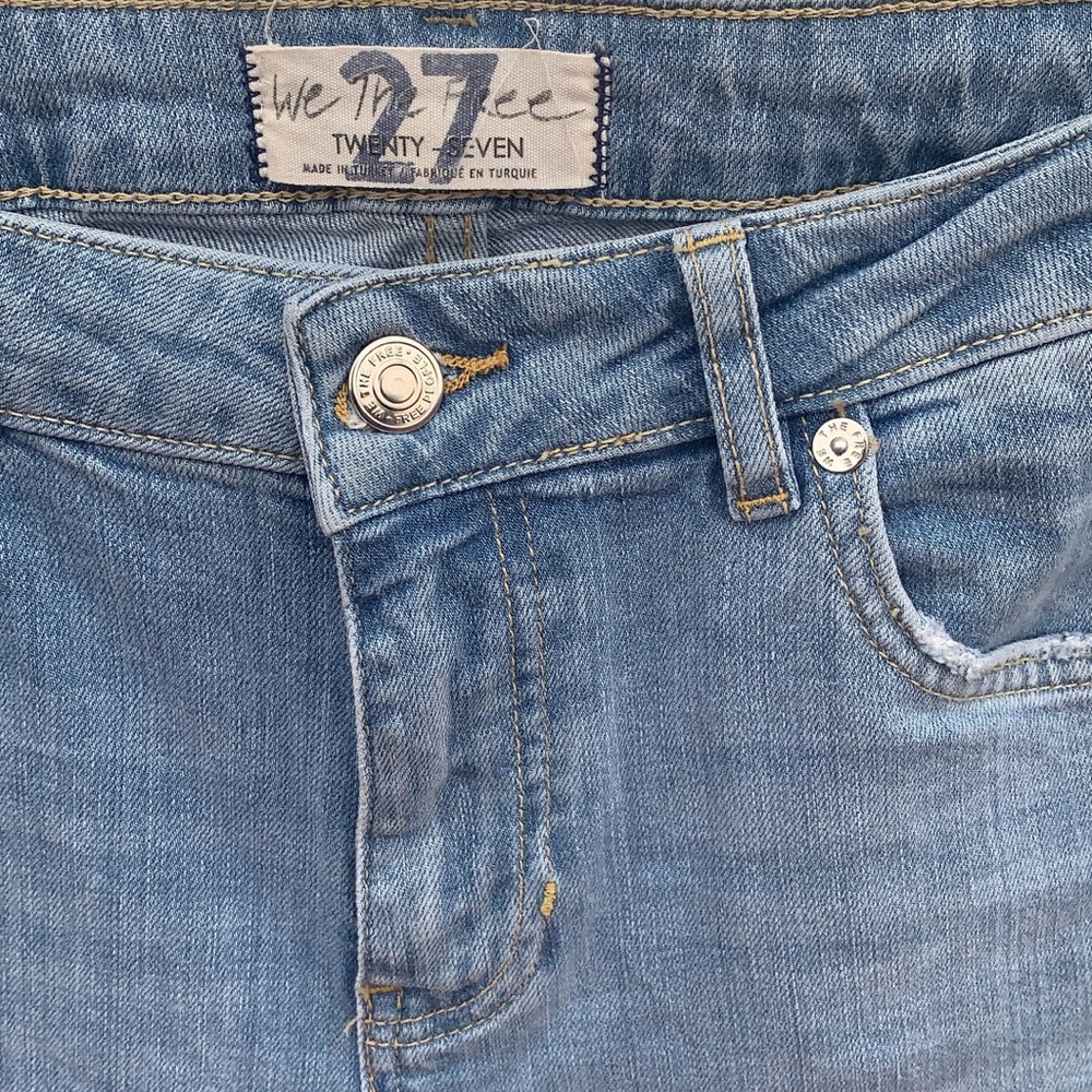 Free People Liv Crop Flare Jeans Light Wash Denim - Picture 3 of 6